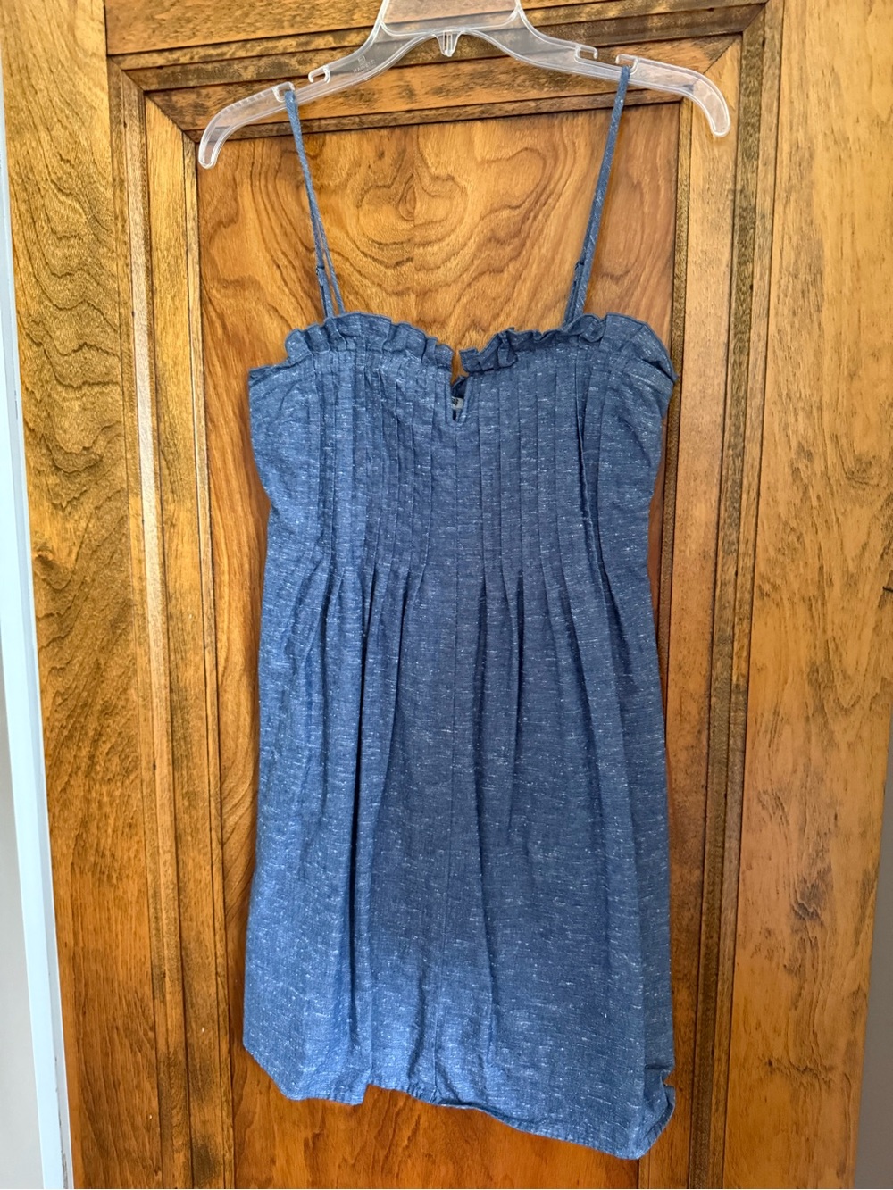 Madewell Blue Chambray Spaghetti Strap Sundress